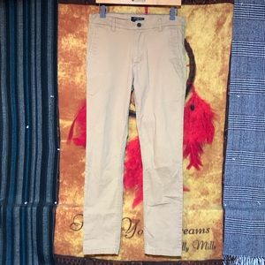 MATCH-men’s tan/red camo lined cotton blend MATCHSTICK slim-stretch khaki pants